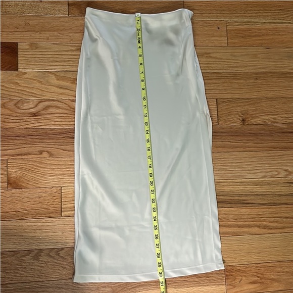 Urban Outfitters Satin Maxi Slip Skirt with Slit Sz Small - Picture 5 of 5
